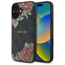 Guess GUHMP16SP4ROPEMCK 4G Flowers Print MagSafe-kompatibilis tok iPhone 16 - fekete tok és táska