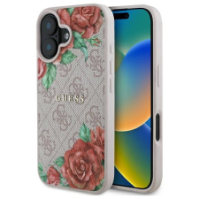 Guess GUHMP16SP4ROPEMCP 4G Flowers Print MagSafe-kompatibilis tok iPhone 16 - rózsaszín tok és táska