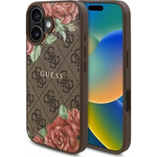 Guess GUHMP16SP4ROPEMCW 4G Flowers Print Magsafe-Kompatibilis Tok iPhone 16 - Barna (3666339350246) tok és táska