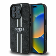 Guess GUHMP16XP4RPSK MagSafe 4G Printed Stripes keménytok iPhone 16 Pro Max - fekete tok és táska
