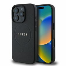 Guess GUHMP16XPGHSMMK Grained Ring MagSafe keménytok iPhone 16 Pro Max - fekete tok és táska
