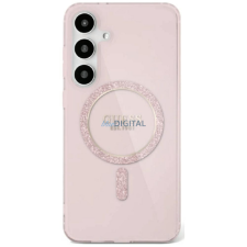 Guess GUHMS25LHFGEREP IML Glitter Circle MagSafe-kompatibilis tok Samsung Galaxy S25 Ultra - rózsaszín tok és táska