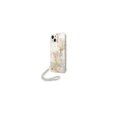 Guess GUOHCP14MHFLSU iPhone 14 Plus 6,7" lila Flower Strap keménytok tok és táska