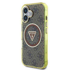 Guess IML 4G Glitter and Triangle Logo MagSafe Apple iPhone 16 tok (GUHMP16SHG4PRTGW) (GUHMP16SHG4PRTGW) tok és táska
