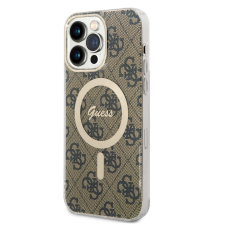 Guess IML 4G MagSafe iPhone 14 Pro Max MagSafe kemény hátlap tok, barna tok és táska