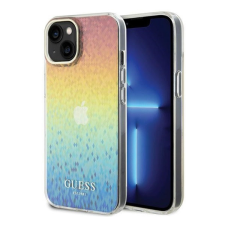 Guess IML Faceted Mirror Disco Iridescent Apple iPhone 15 hátlap tok, színes tok és táska