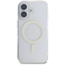 Guess IML Glitter Ring MagSafe iPhone 16 átlátszó tok (GUHMP16SHFGERET) tok és táska