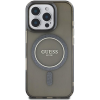 Guess IML Glitter Ring MagSafe Zadní Kryt pro iPhone 16 Pro Max Black