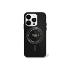 Guess IML Rhinestones MagSafe iPhone 16 Pro kemény hátlap tok, fekete GUHMP16LPFTDTEK tok és táska