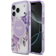 Guess IML virág és tónusos kör MagSafe tok iPhone 17 Pro lila tok és táska