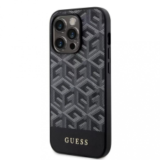 Guess iPhone 14 hátlap tok, MagSafe kompatibilis, Mag Cover, fekete, GUESS, GUHMP14SHGCFSEK tok és táska