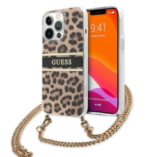 Guess Leopard Gold Stripe Crossbody - telefontok iPhone 13 Pro tok és táska