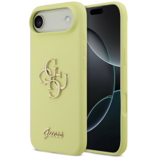 Guess Liquid Silicone 4G Metal Logo Apple iPhone 17 Air hátlap tok, sárga tok és táska