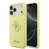 Guess Liquid Silicone 4G Metal Logo Apple iPhone 17 Pro Max hátlap tok, sárga