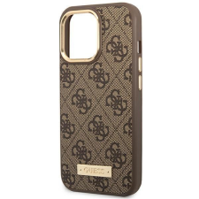 Guess Logo Plate Apple iPhone 14 Pro MagSafe tok barna (GUHMP14LU4GPRW) (GUHMP14LU4GPRW) - Telefontok tok és táska