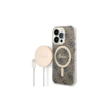 Guess MagSafe Apple iPhone 14 Pro tok fekete + vezeték nélküli töltő (GUBPP14LH4EACSK) (GUBPP14LH4EACSK) tok és táska