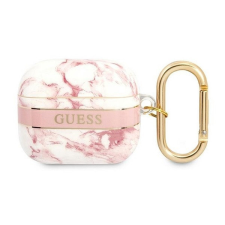Guess Marble Strap Collection Apple AirPods 3 tok, rózsaszín fülhallgató, fejhallgató tok