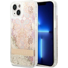 Guess Paisley Liquid Glitter Apple iPhone 14 Plus hátlap tok, arany (GUE2000) tok és táska