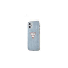Guess PC/TPU Denim Triangle Apple iPhone 12 mini hátlap tok, világos kék tok és táska