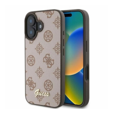 Guess Peony Script Apple iPhone 16 MagSafe kompatibilis hátlap tok barna GUHMP16SPGPYSW tok és táska