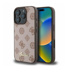 Guess Peony Script Apple iPhone 16 Pro MagSafe kompatibilis hátlap tok, barna GUHMP16LPGPYSW tok és táska