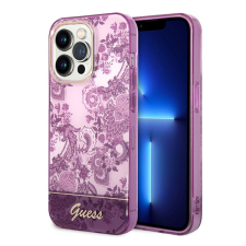 Guess Porcelain Collection Apple iPhone 14 Pro Max hátlap tok, rózsaszín tok és táska