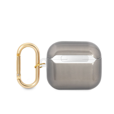 Guess Printed Stripe Apple Airpods (3. gen) tok, fekete fülhallgató, fejhallgató tok