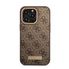 Guess PU 4G MagSafe Apple iPhone 14 Pro hátlap tok, barna tok és táska