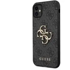 Guess PU 4G Metal Logo Apple iPhone 11 Grey tok tok és táska