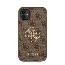 Guess PU 4G Metal Logo Apple iPhone 11 hátlap tok, barna tok és táska