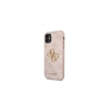 Guess PU 4G Metal Logo Apple iPhone 11 hátlap tok, rózsaszín