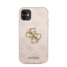 Guess PU 4G Metal Logo Apple iPhone 11 hátlap tok, rózsaszín tok és táska