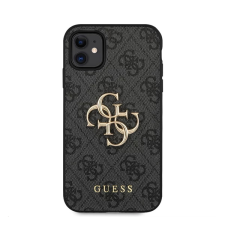 Guess PU 4G Metal Logo Apple iPhone 11 hátlap tok szürke tok és táska