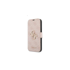 Guess PU 4G Metal Logo Apple iPhone 13 Pro Max flip tok, rózsaszín tok és táska