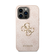 Guess PU 4G Metal Logo Apple iPhone 14 Pro Max hátlap tok, rózsaszín tok és táska