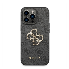 Guess PU 4G Metal Logo Apple iPhone 14 Pro Max hátlap tok, szürke tok és táska