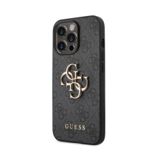 Guess PU 4G Metal Logo Case for iPhone 14 Pro szürke (GUHCP14L4GMGGR) tok és táska