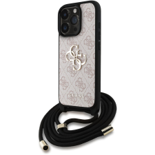 Guess PU 4G Metal Logo Crossbody iPhone 16 Pro rózsaszín tok (GUHCP16LP4GMGCRP) tok és táska