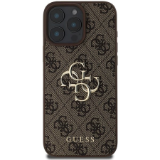 Guess PU 4G Metal Logo iPhone 16 Pro Max Brown tok mobiltelefon kellék