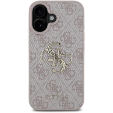 Guess PU 4G Metal Logo iPhone 16 rózsaszín tok tok és táska