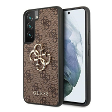 Guess PU 4G Metal Logo Samsung Galaxy S22 hátlap tok, barna tok és táska