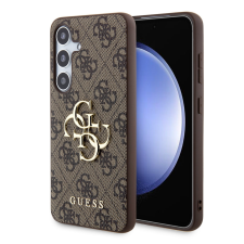 Guess PU 4G Metal Logo Samsung Galaxy S24+ hátlap tok, barna tok és táska