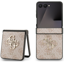 Guess PU 4G Metal Logo Samsung Galaxy Z Flip 7 hátlap tok, rózsaszín tok és táska