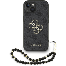Guess PU 4G Metal Logo Strap iPhone 15 Black tok (GUHCP15SP4GMGSK) tok és táska