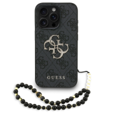 Guess PU 4G Metal Logo Strap iPhone 16 Pro Black tok tok és táska
