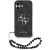 Guess PU 4G Metal Logo Strap Zadní Kryt pro iPhone 17 Black