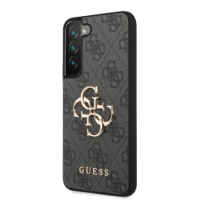 Guess PU 4G Metal Logo tok Samsung Galaxy S23 készülékhez szürke tok és táska