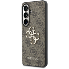Guess PU 4G Metal Logo Zadní Kryt pro Samsung Galaxy S26 Brown tok és táska