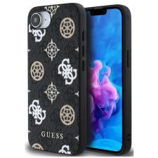 Guess PU 4G Peony Logo Apple iPhone 16e MagSafe hátlap tok, fekete tok és táska