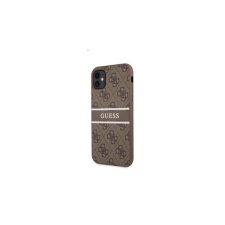 Guess PU 4G Printed Stripe Apple iPhone 11 hátlap tok, barna tok és táska